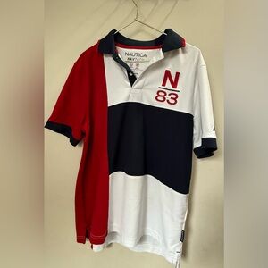 Nautica Men's Tri-Color Polo Shirt